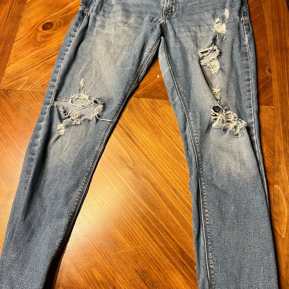Distressed Blue Women's Jeans